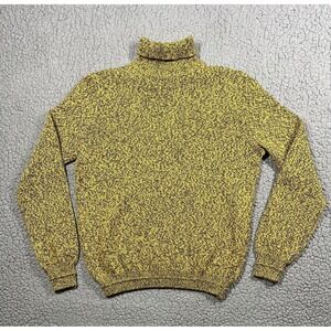 Versace Istante Turtleneck Sweater Women's Sz 6 Yellow Marled 100% Wool Italy